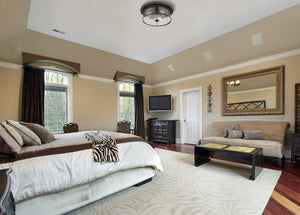 Savannah 3 Light Flush Mount in Bronze Finish