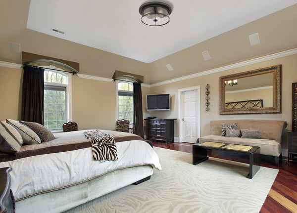 Savannah 3 Light Flush Mount in Bronze Finish