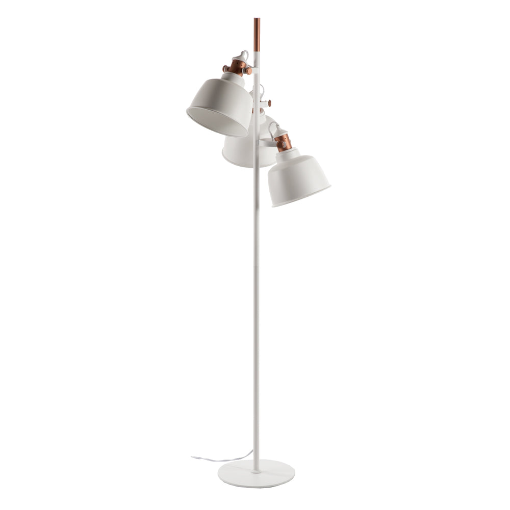 Hentz Three Light Floor Lamp - Matt White