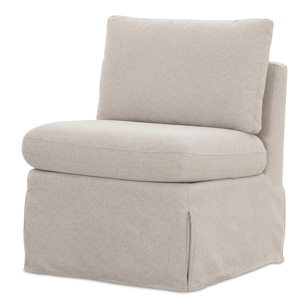 Moe's Fable Slipcover Dining Slipper Chair Beige