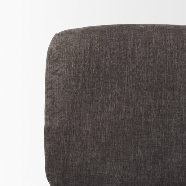 Nora Charcoal Fabric w/ Matte Black Metal Legs Accent Chair