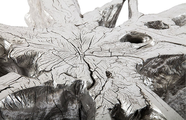 Freeform Coffee Table, Silver Leaf