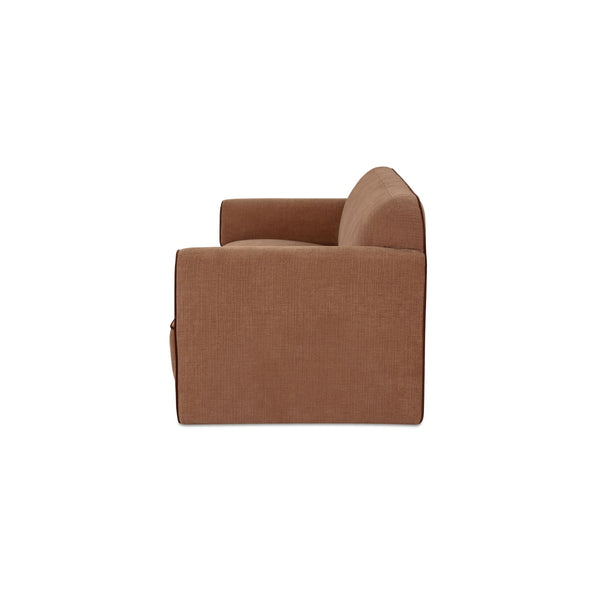 Moe's Leo Sofa in Light Brown with Rolled Arms