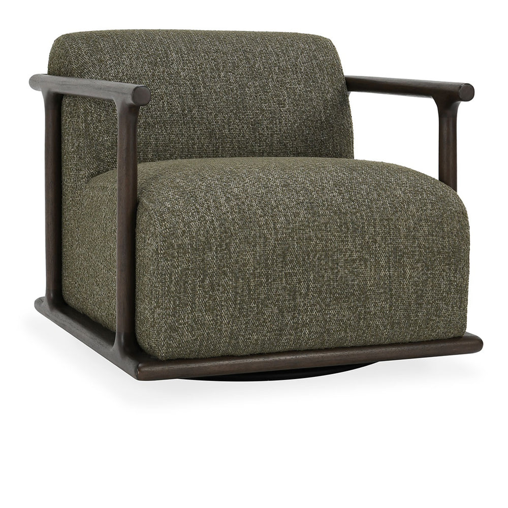 Lucia Upholstered Swivel Chair - Kale Green