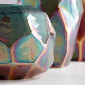 Roca Verde Vase in Green and Gold