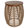 Iris Rattan End Table In Honey