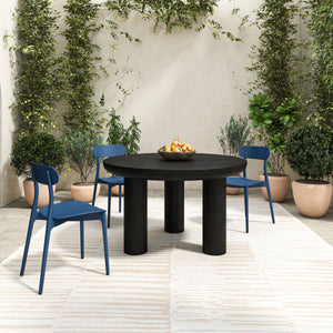 Kent Outdoor Dining Chair Set in Navy Blue - Moe's