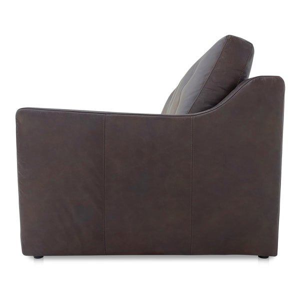 Moe's Thurlow Right Arm Facing Sofa in Brown Leather