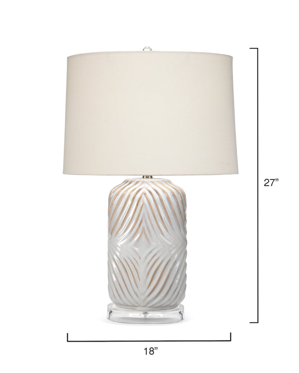 Harper Ceramic Table Lamp, White