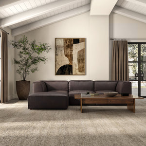Form Slipper Chair in Espresso Brown Leather