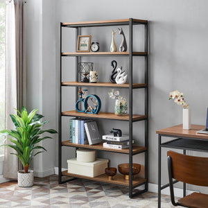 Anderson 6 Tier Bookcase In Gliese Brown 