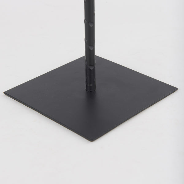 Porter 6.0L x 6.0W x 30.0H Large Black Iron Candle Holder