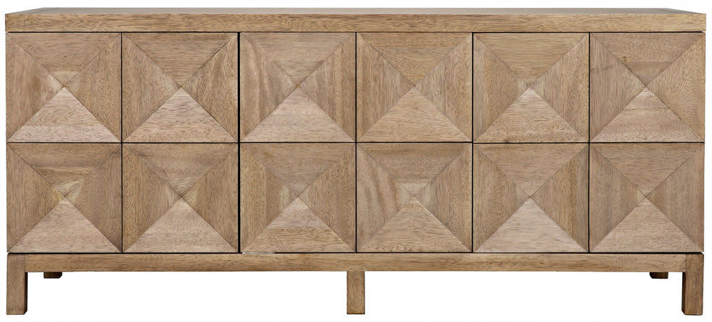 Quadrant 3 Door Sideboard, Washed Walnut