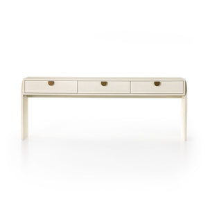 Cressida Console Table - Ivory Painted Linen