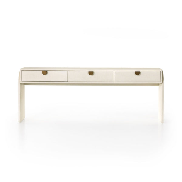 Cressida Console Table - Ivory Painted Linen