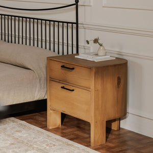 Moe's Lachlan Nightstand Brown with Soft-close Drawers