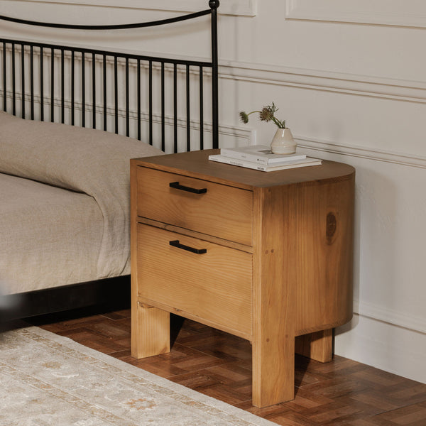 Moe's Lachlan Nightstand Brown with Soft-close Drawers