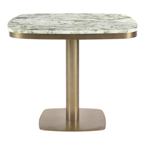Celeste Cafe Table Green Onyx Marble & Brass