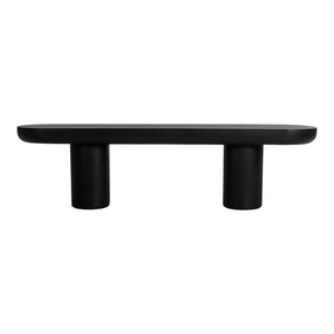 Moe's Rocca Bench Black - Concrete & Iron Frame