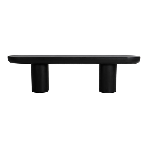 Moe's Rocca Bench Black - Concrete & Iron Frame