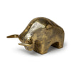 Tauro I 9L x 4W Gold Cast Aluminum Raging Bull