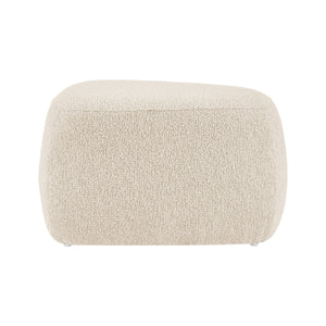 Carlese Boucle Small Ottoman, Palladian Beige
