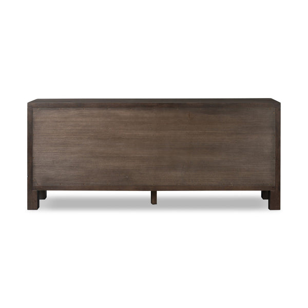 Noeline 6 Drawer Dresser In Smoked Black Oak Veneer