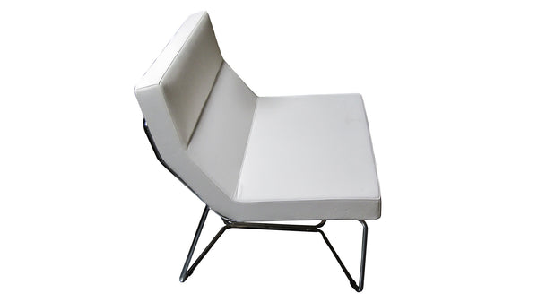 liberty settee lounge in white leather