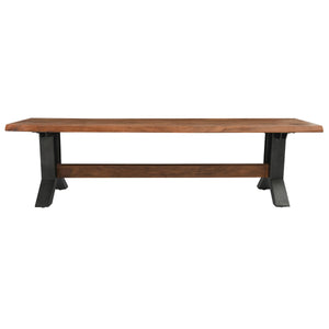 Bellamy Solid Wood Bench - Amber Brown