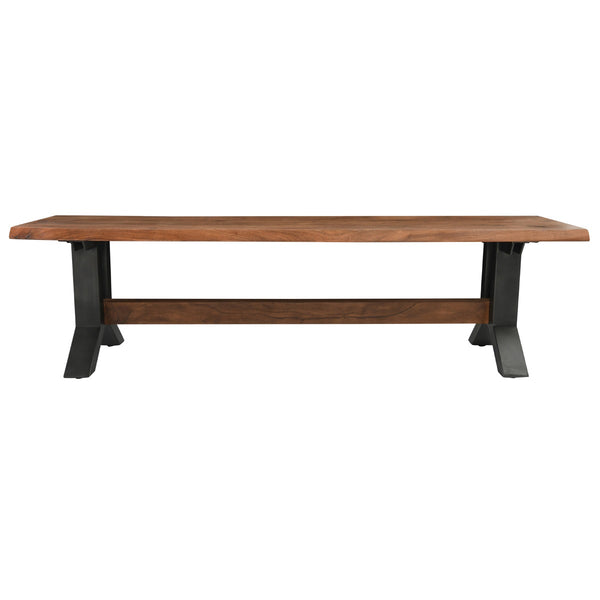 Bellamy Solid Wood Bench - Amber Brown