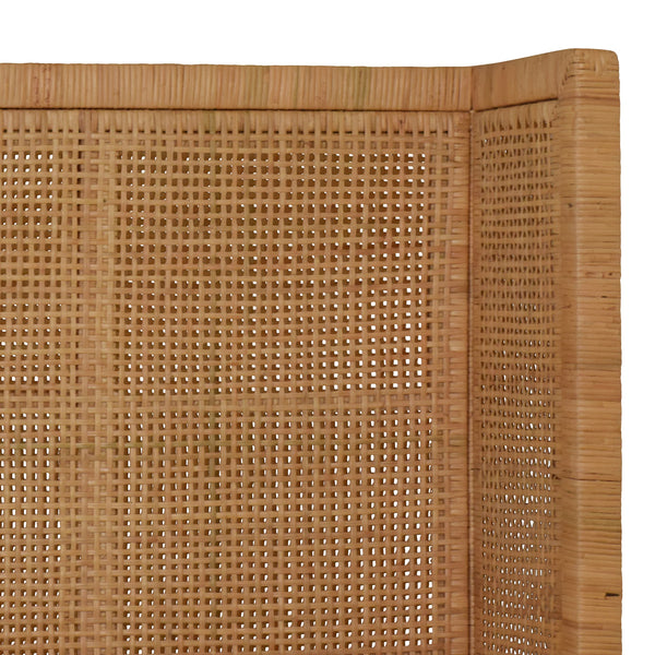 WINGED HEADBOARD AND PLATFORM IN RADIO WEAVE WRAPPED RATTAN, KING SIZE