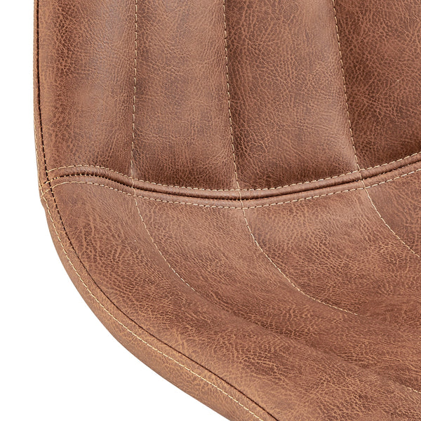 Robert KD PU Swivel Office Chair, Umber Brown