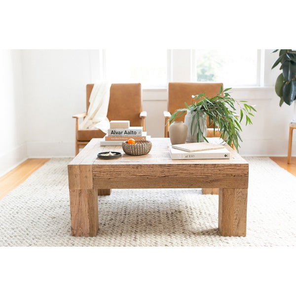 Evander Coffee Table in Natural Reclaimed Oak