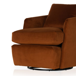 Whittaker Swivel Chair In Bleecker Rust