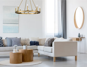 Barclay 8 Light Chandelier in Olde Brass Finish