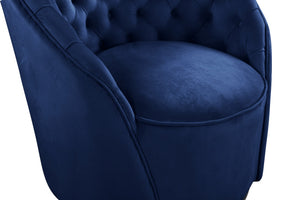 Maurice Accent Chair In Navy Velvet