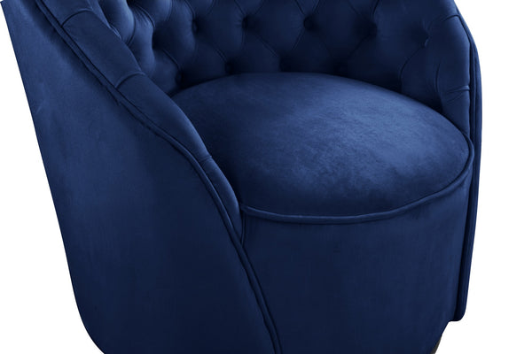 Maurice Accent Chair In Navy Velvet