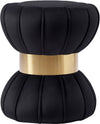 Roberta Ottoman/Stool In Black Velvet