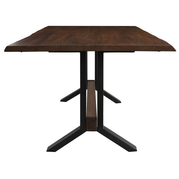 Bellamy Solid Wood Rectangle Dining Table - Amber Brown
