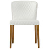 Albie Diamond Stitching Chair In Danburry White