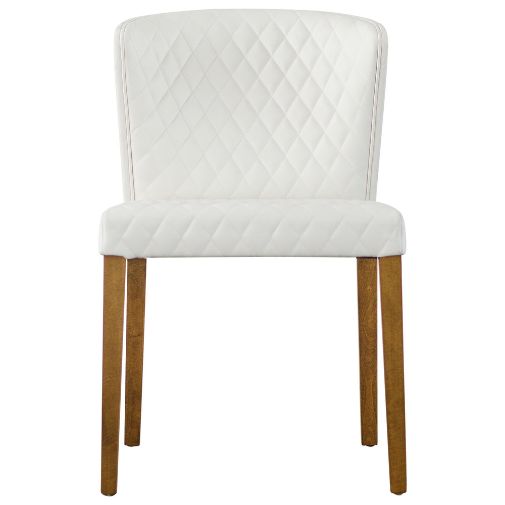 Albie Diamond Stitching Chair In Danburry White