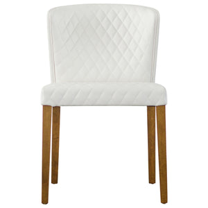 Albie Diamond Stitching Chair In Danburry White
