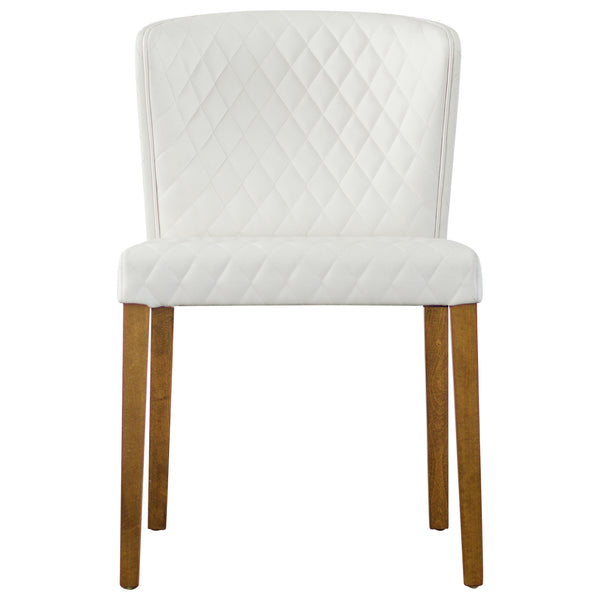 Albie Diamond Stitching Chair In Danburry White