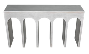 Bridge Console in White Wash Mahogany and Veneer