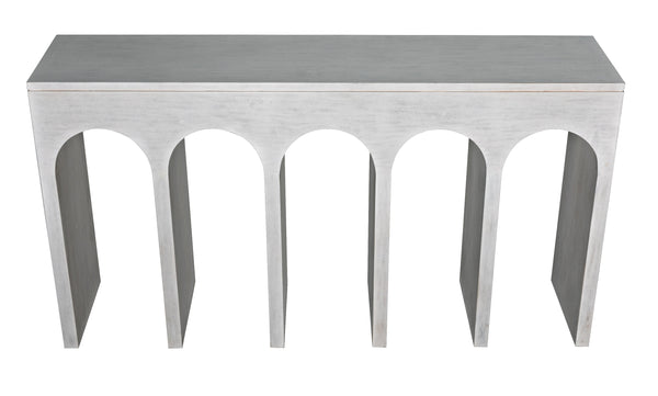 Bridge Console in White Wash Mahogany and Veneer