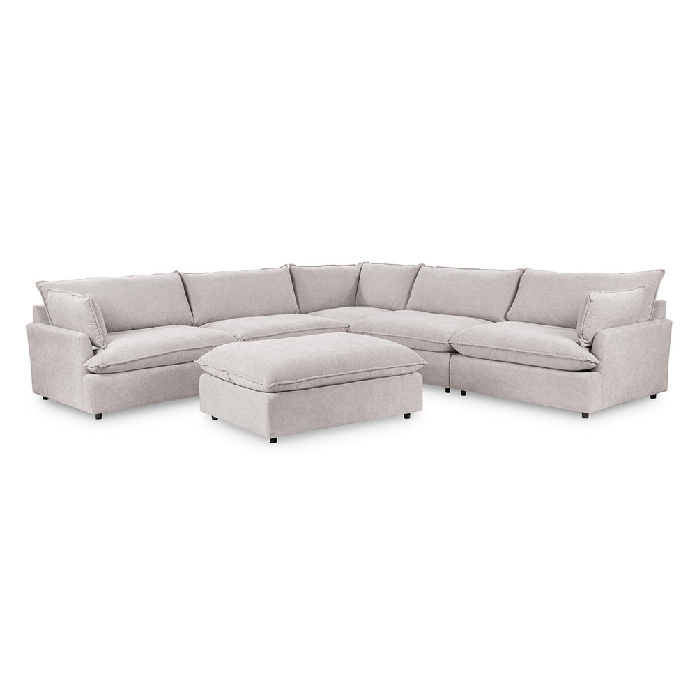 Caplan 6-Piece Modular Sectional w/ Ottoman, Elite-Gray