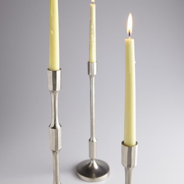 Med Cambria Candleholdr in Nickel