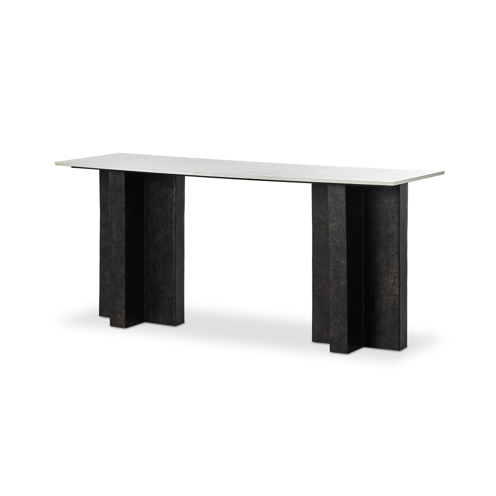 Terrell Large Console Table in Polished White