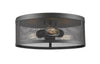 Meshsmith 3 Light Flush Mount in Bronze Finish
