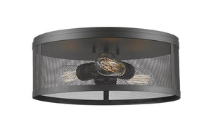 Meshsmith 3 Light Flush Mount in Bronze Finish